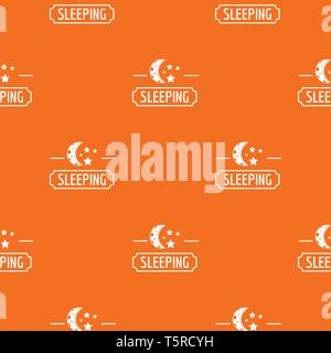 Sleeping moon pattern vector orange Stock Vector
