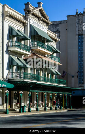 Historic Menger Hotel, San Antonio, Texas USA Stock Photo