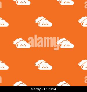 KInd cloud pattern vector orange Stock Vector