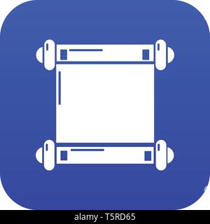 Old scroll parchment icon blue vector Stock Vector
