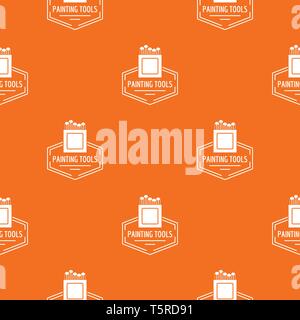 Painting tool pattern vector orange Stock Vector