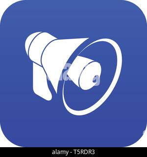Hand speaker icon blue vector Stock Vector