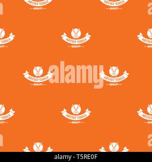 Painting mixing pattern vector orange Stock Vector