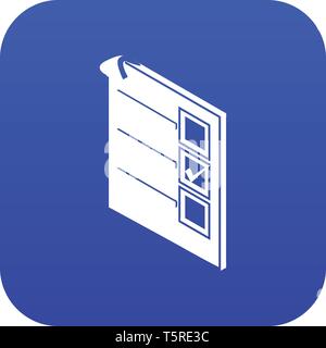 Voted paper icon blue vector Stock Vector