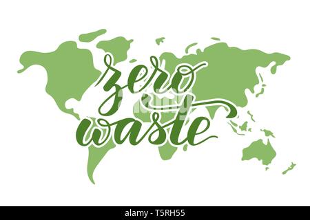 Handwritten Zero waste Stock Vector