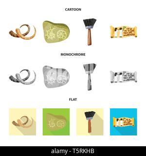 Vector illustration of story and items logo. Set of story and attributes  stock vector illustration. Stock Vector