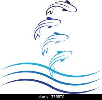 carp koi design on white background. Animal. Fish Icon. Underwater. Easy editable layered vector illustration Stock Vector
