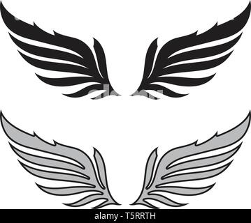 Wing falcon bird logo eps10 Stock Vector