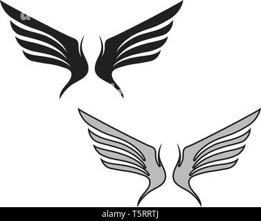 Wing falcon bird logo eps10 Stock Vector