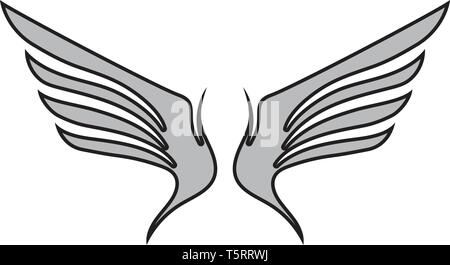 Wing falcon bird logo eps10 Stock Vector