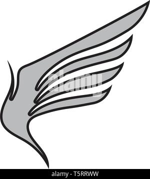 Wing falcon bird logo eps10 Stock Vector