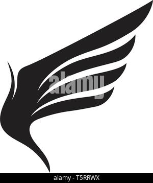 Wing falcon bird logo eps10 Stock Vector