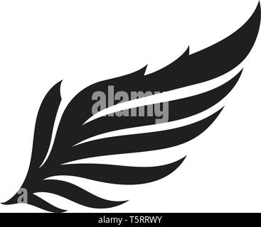 Wing falcon bird logo eps10 Stock Vector