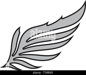 Wing falcon bird logo eps10 Stock Vector
