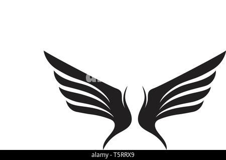 Wing falcon bird logo eps10 Stock Vector