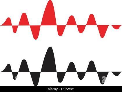 Pulse line ilustration vector template Stock Vector