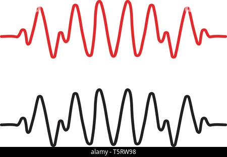 Pulse line ilustration vector template Stock Vector
