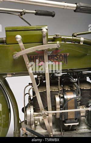 Moto d'epoca Henderson 1100 mod G.  Marca: Henderson & Supply Co. modello: 1100 mod G nazione: U.S.A. - Detroit / Chicago anno: 1917 condi Stock Photo