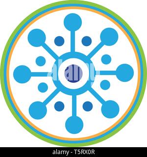 Dandelion flower logo vector template Stock Vector