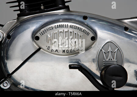 Moto d'epoca Maserati 250 T4.  Marca: Maserati modello: 250 T4 nazione: Italia - Modena anno: 1956 condizioni: restaurata cilindrata:  Stock Photo