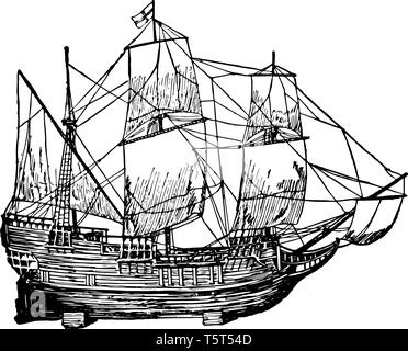 mayflower clip art black and white