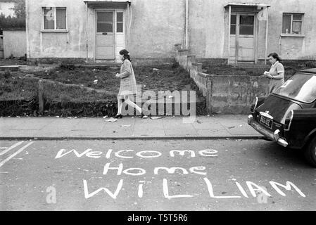 Residents of Ballymurphy estate, West Belfast, Northern Ireland in the ...