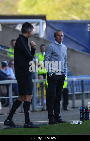 19th April 2019, Kassam Stadium, Oxford England; Sky Bet League One, Oxford United vs Charlton Athletic ;Lee Bowyer manager of charlton   Credit: Phil Westlake/News Images  English Football League images are subject to DataCo Licence Stock Photo