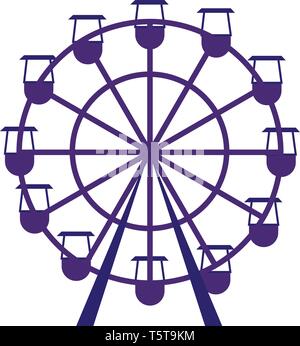 Purple carousel vector illustration on white background. Stock Vector