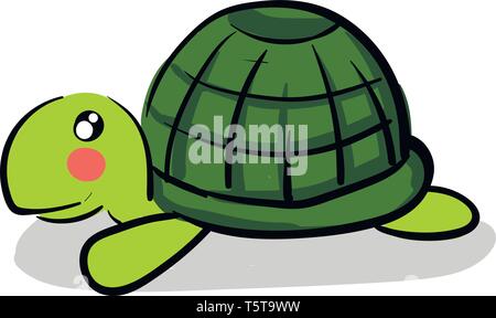 Basic RGB of cute turtle vector illustration on white background. Stock Vector