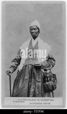 Sojourner Truth (1797-1883), Abolitionist, Freed Slave and Women's Rights Activist, Portrait, 1864 Stock Photo