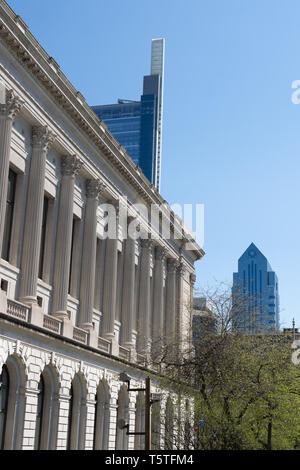 the Parkway Central Library opened for service at its present location at 1901 Vine Street on Logan Square., part of the Free Library of Philadelphia  Stock Photo