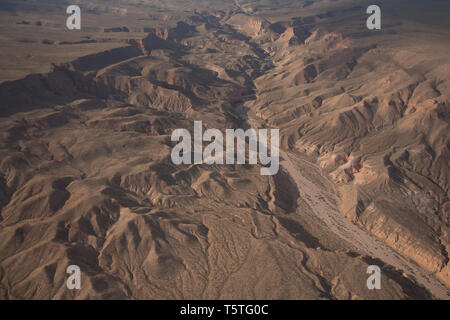 Aerial of desert patterns in the Lake Mead National Recreation Area, Arizona Stock Photo