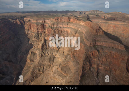 Aerial of the Grand Canyon West Rim Stock Photo