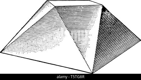 Illustration of an irregular solid shape formed by triangular surfaces ...