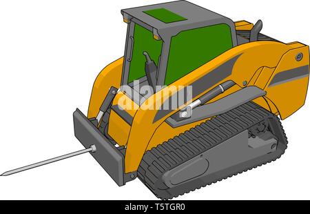 Bale transportation vehicle vector illustration on white background Stock Vector