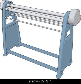 Manual press brake vector illustration on white background Stock Vector