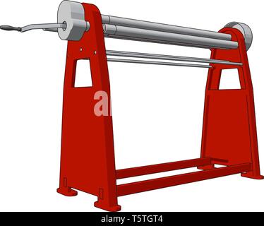 Manual press brake vector illustration on white background Stock Vector