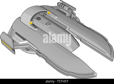 Spacecruiser fantasy vector illustration on white background Stock Vector