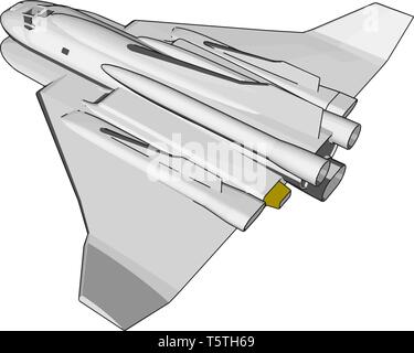Space Shuttle Isolated on White Background illustration Stock Vector ...
