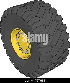 Wheel for industrial vehicles vector illustration on white background Stock Vector