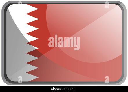 Bahrain Flag Vector Illustration On A White Background Stock Vector Bahrain Flag Vector Illustration On A White Background Stock Vector