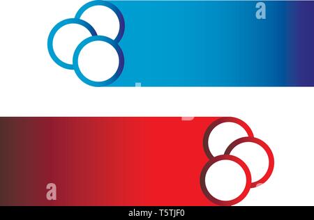 Red and blue colorful button vector or color illustration Stock Vector