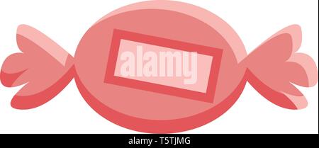 Candy in red wrapper vector or color illustration Stock Vector