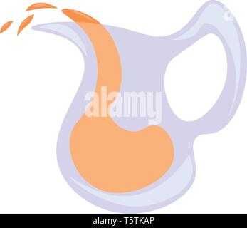 Jug filled with juice vector or color illustration Stock Vector