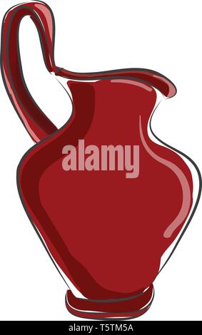 Red jug vector illustration on white background Stock Vector