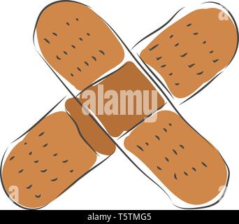 Two adhesive plasters vector illustration on white background Stock Vector