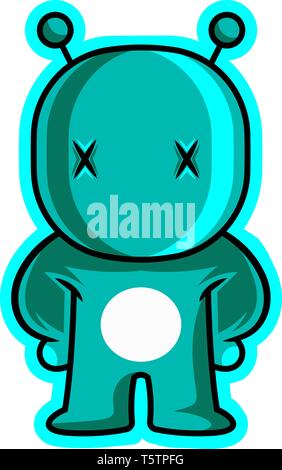 Cute monster illustration vector on white background Stock Vector