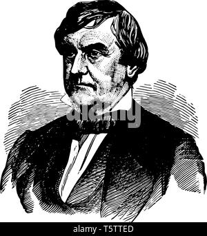 General Joseph Holt 1807 to 1894 he was a leading member of the Buchanan administration and judge advocate general of the United States army vintage l Stock Vector