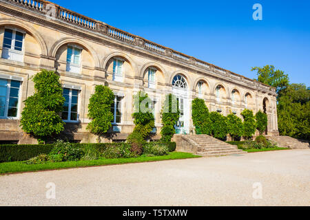 Building in Bordeaux public garden or Jardin public de Bordeaux in France