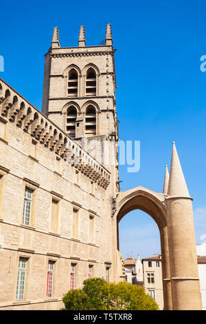 Montpellier Cathedral or Saint Pierre Cathedral is a roman catholic church located in Montpellier city in France Stock Photo